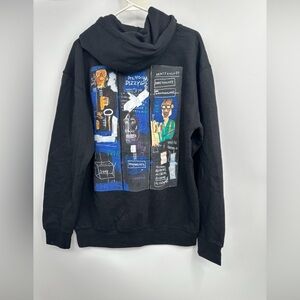 HTF Jean Michel Basquiat Fleece Hoodie Sweatshirt One Size (L/XL)